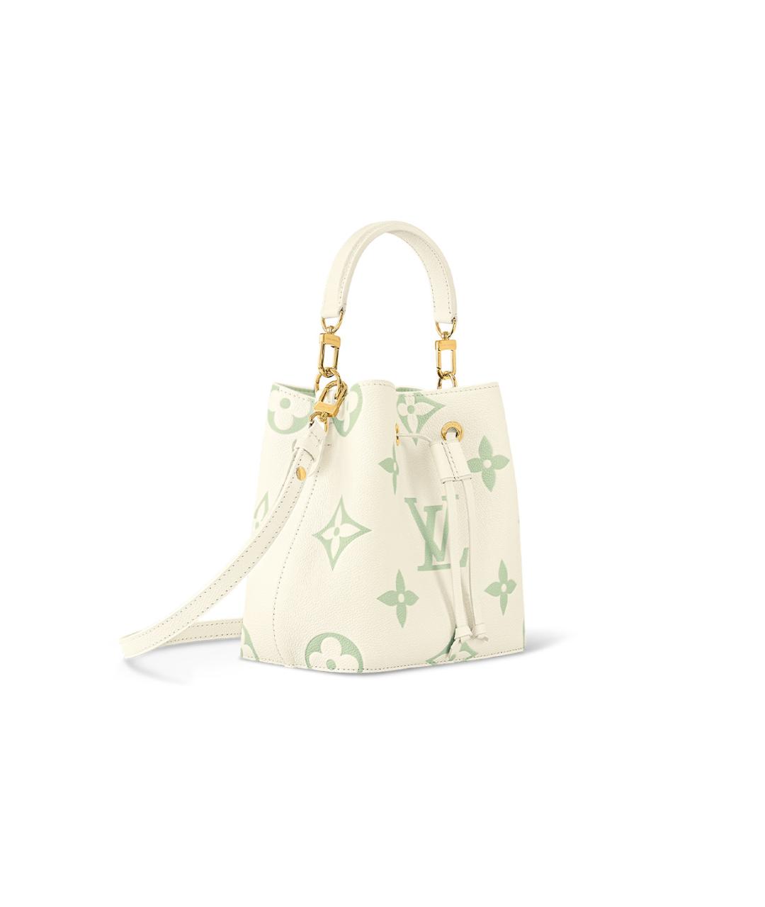 LOUIS VUITTON Белая кожаная сумка с короткими ручками, фото 2