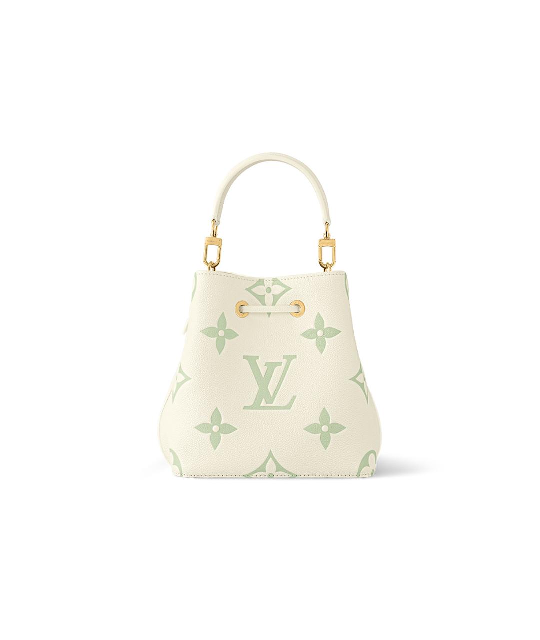 LOUIS VUITTON Белая кожаная сумка с короткими ручками, фото 3