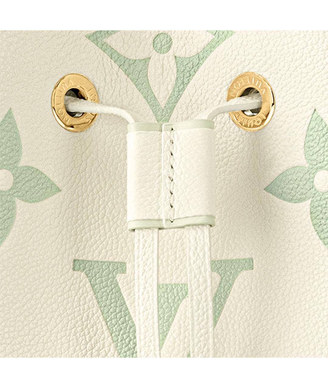 LOUIS VUITTON Белая кожаная сумка с короткими ручками, фото 7