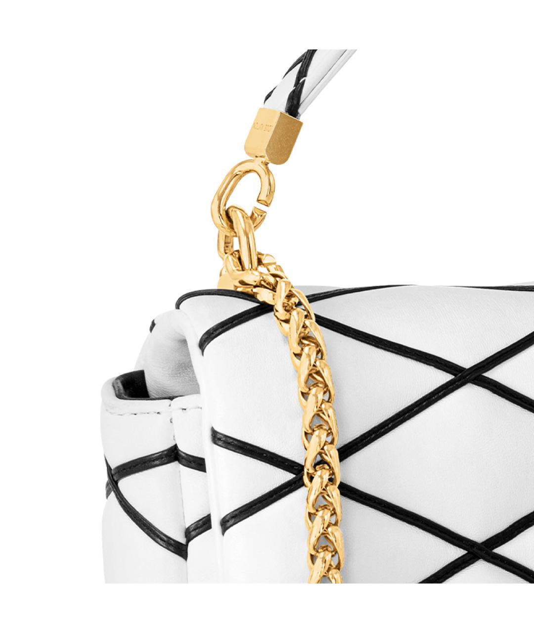 LOUIS VUITTON Белая кожаная сумка с короткими ручками, фото 6