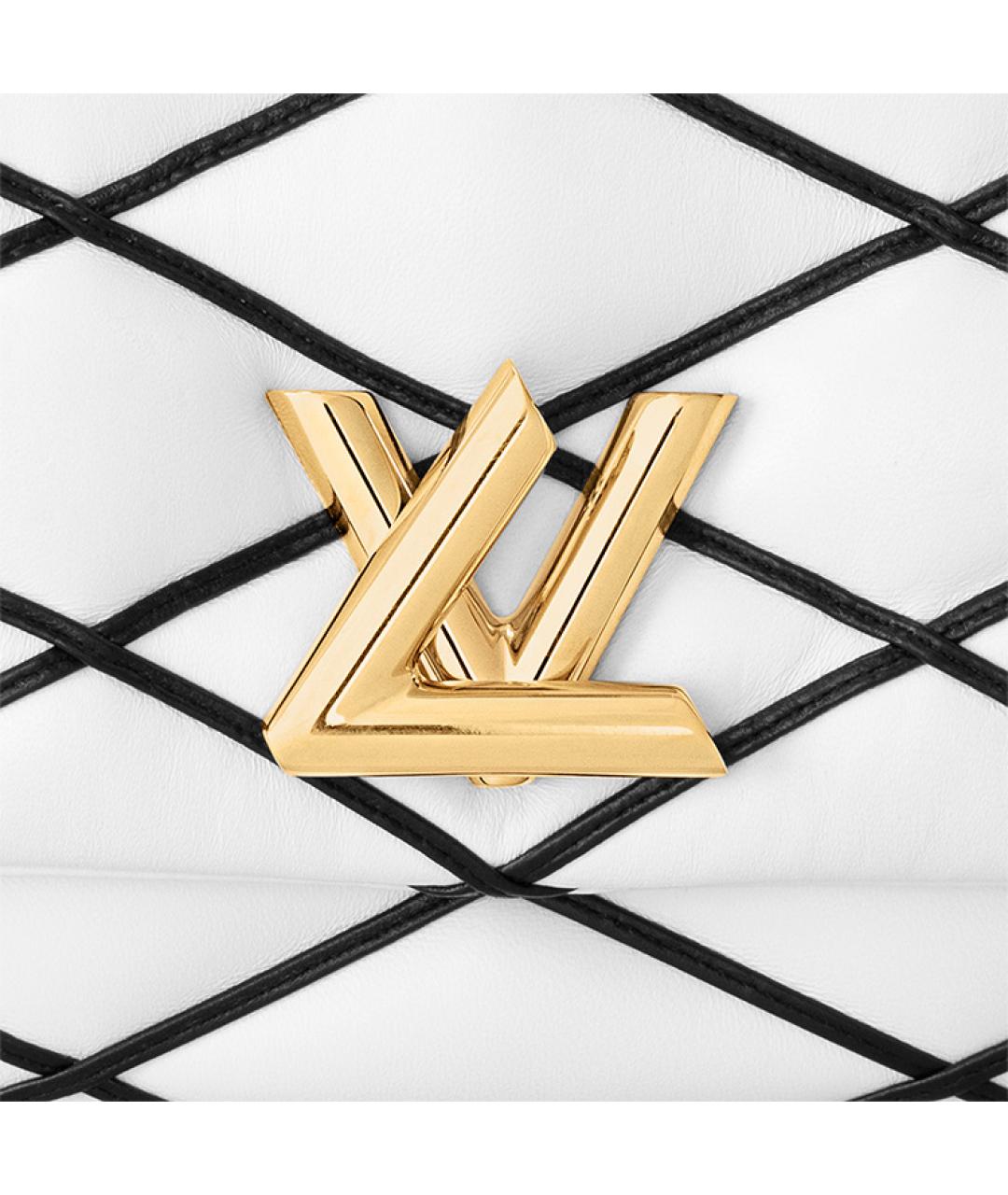 LOUIS VUITTON Белая кожаная сумка с короткими ручками, фото 5