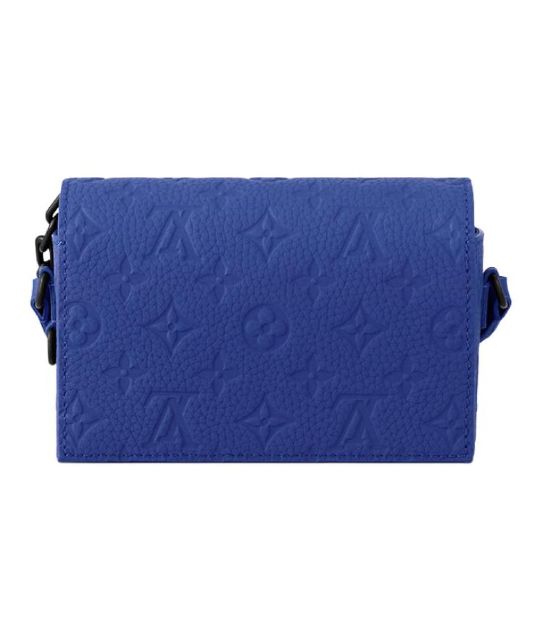 LOUIS VUITTON Синяя кожаная сумка на плечо, фото 3