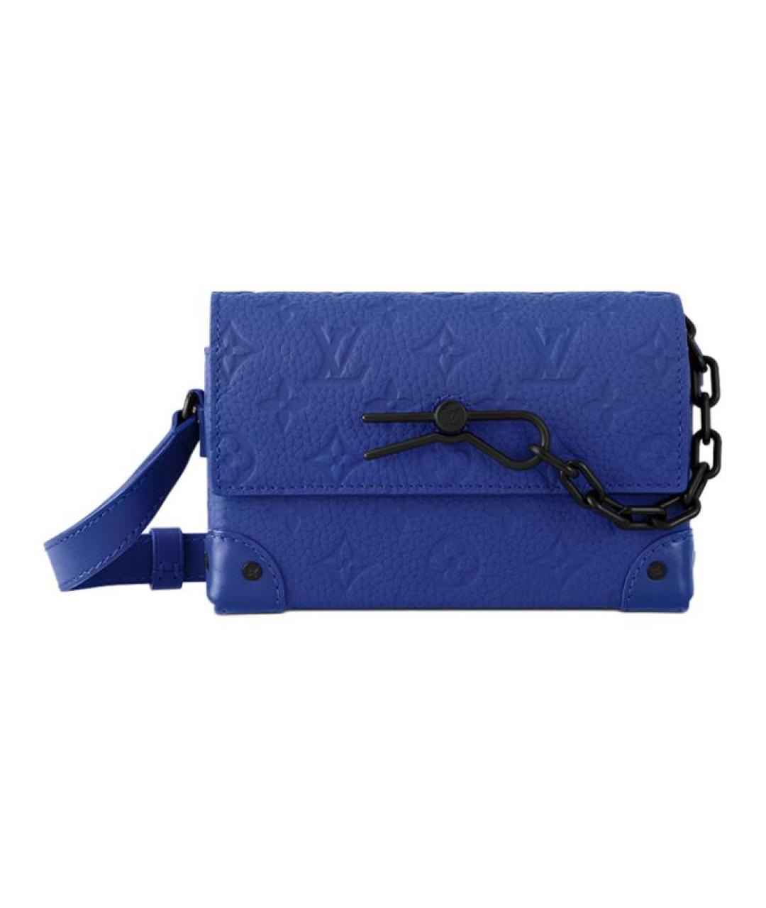 LOUIS VUITTON Синяя кожаная сумка на плечо, фото 1