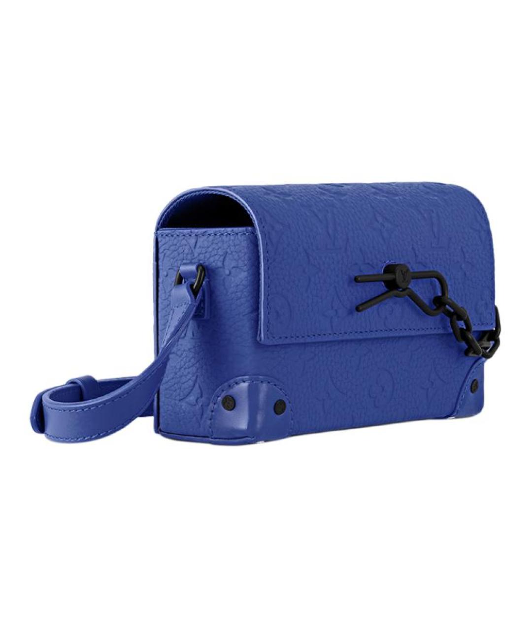 LOUIS VUITTON Синяя кожаная сумка на плечо, фото 2