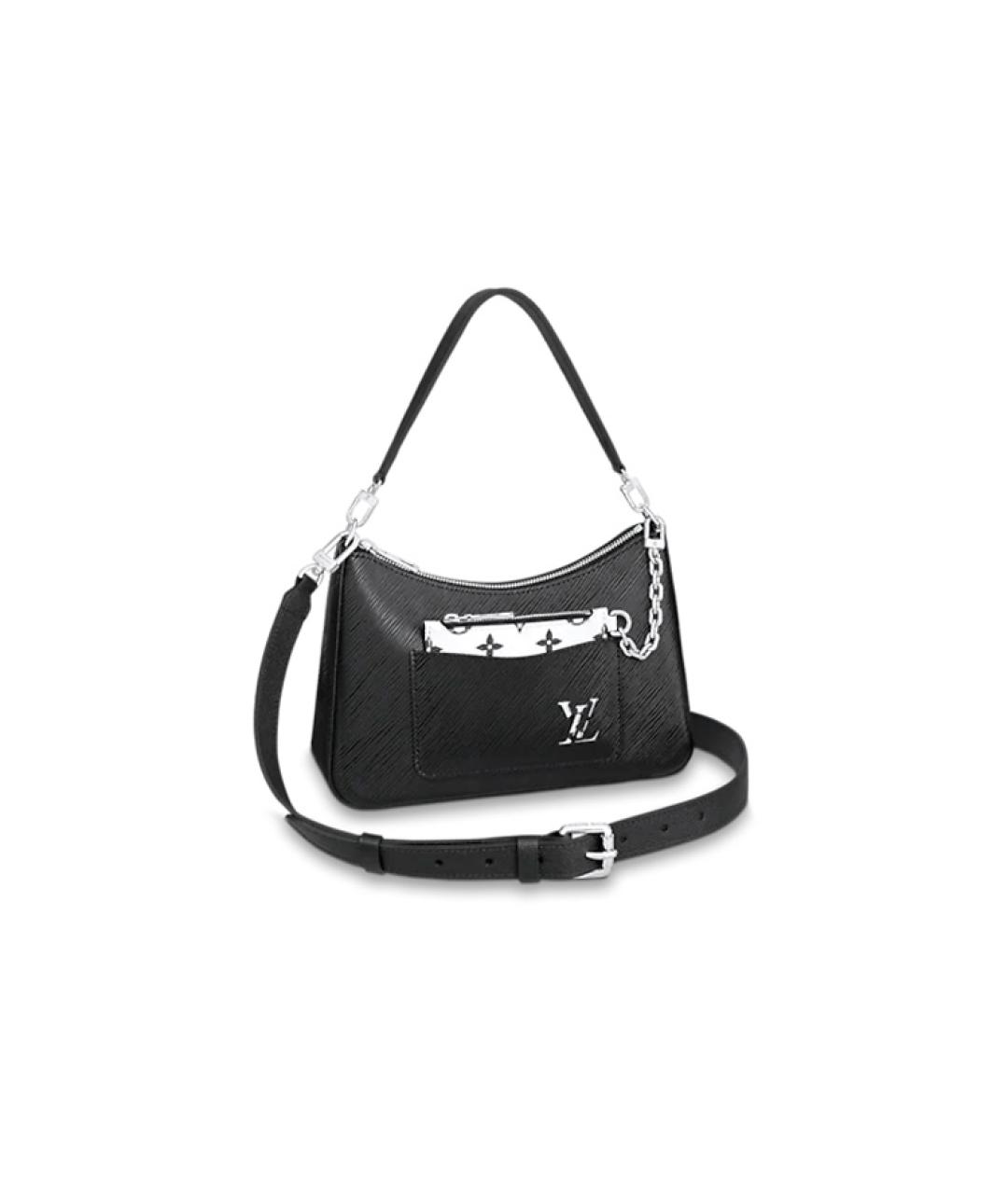 LOUIS VUITTON Черная кожаная сумка через плечо, фото 1
