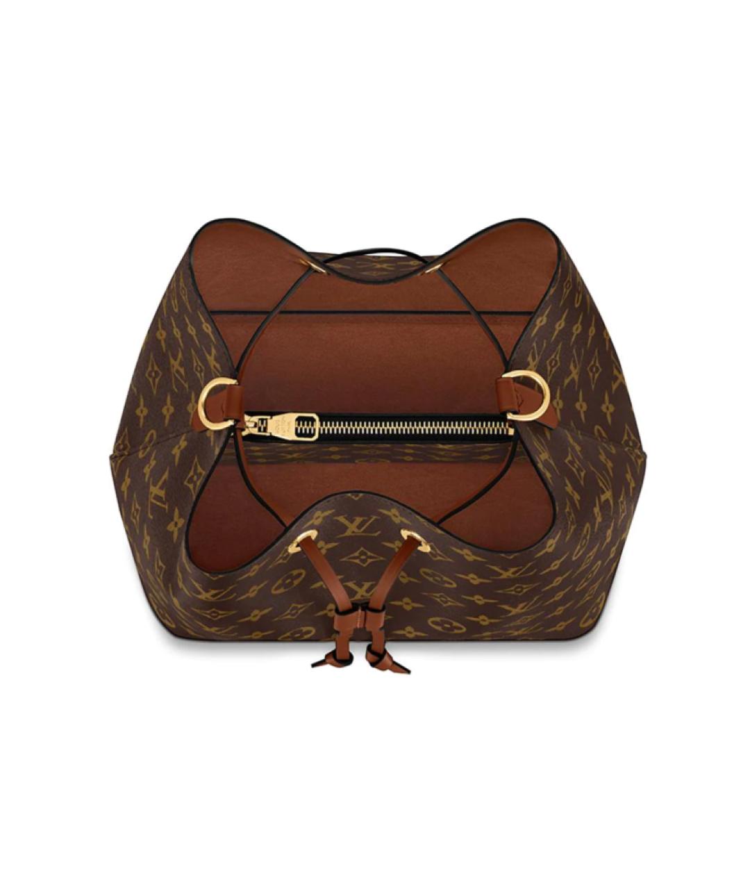 LOUIS VUITTON Коричневая кожаная сумка через плечо, фото 5