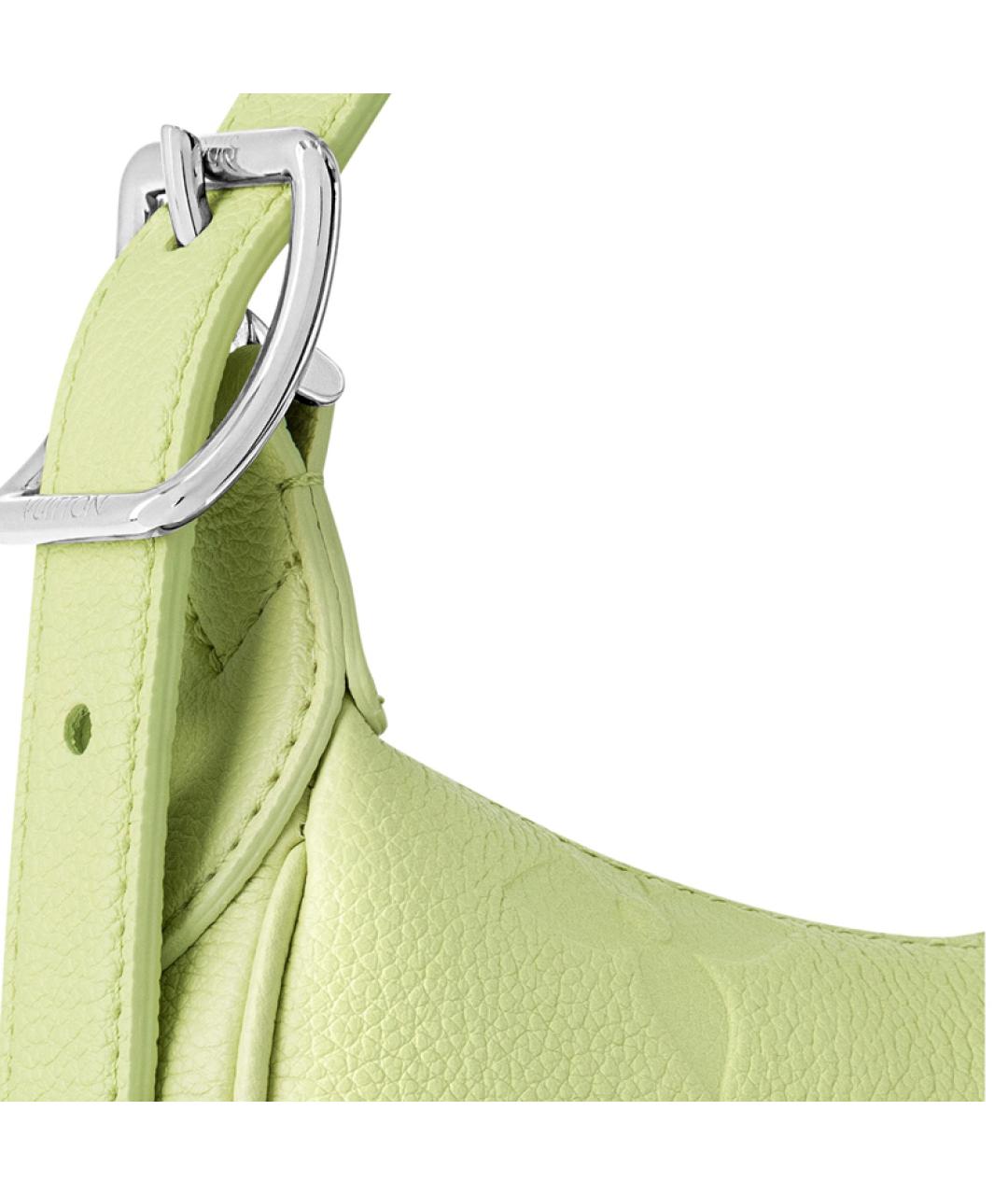 LOUIS VUITTON Салатовая кожаная сумка с короткими ручками, фото 6