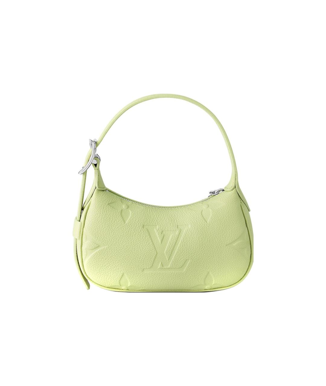 LOUIS VUITTON Салатовая кожаная сумка с короткими ручками, фото 3