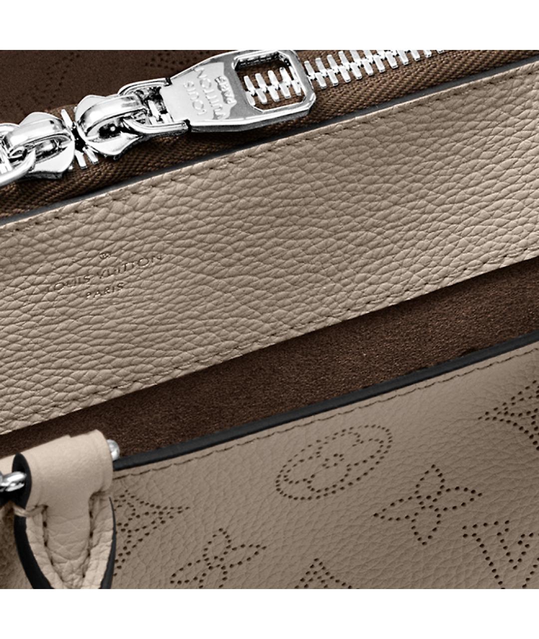 LOUIS VUITTON Серая кожаная сумка через плечо, фото 4