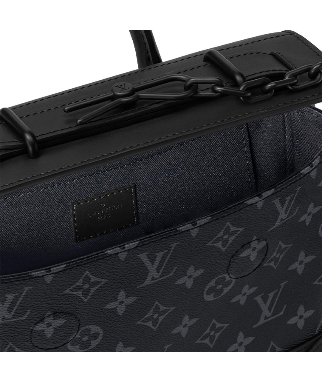 LOUIS VUITTON Черная сумка с короткими ручками, фото 5