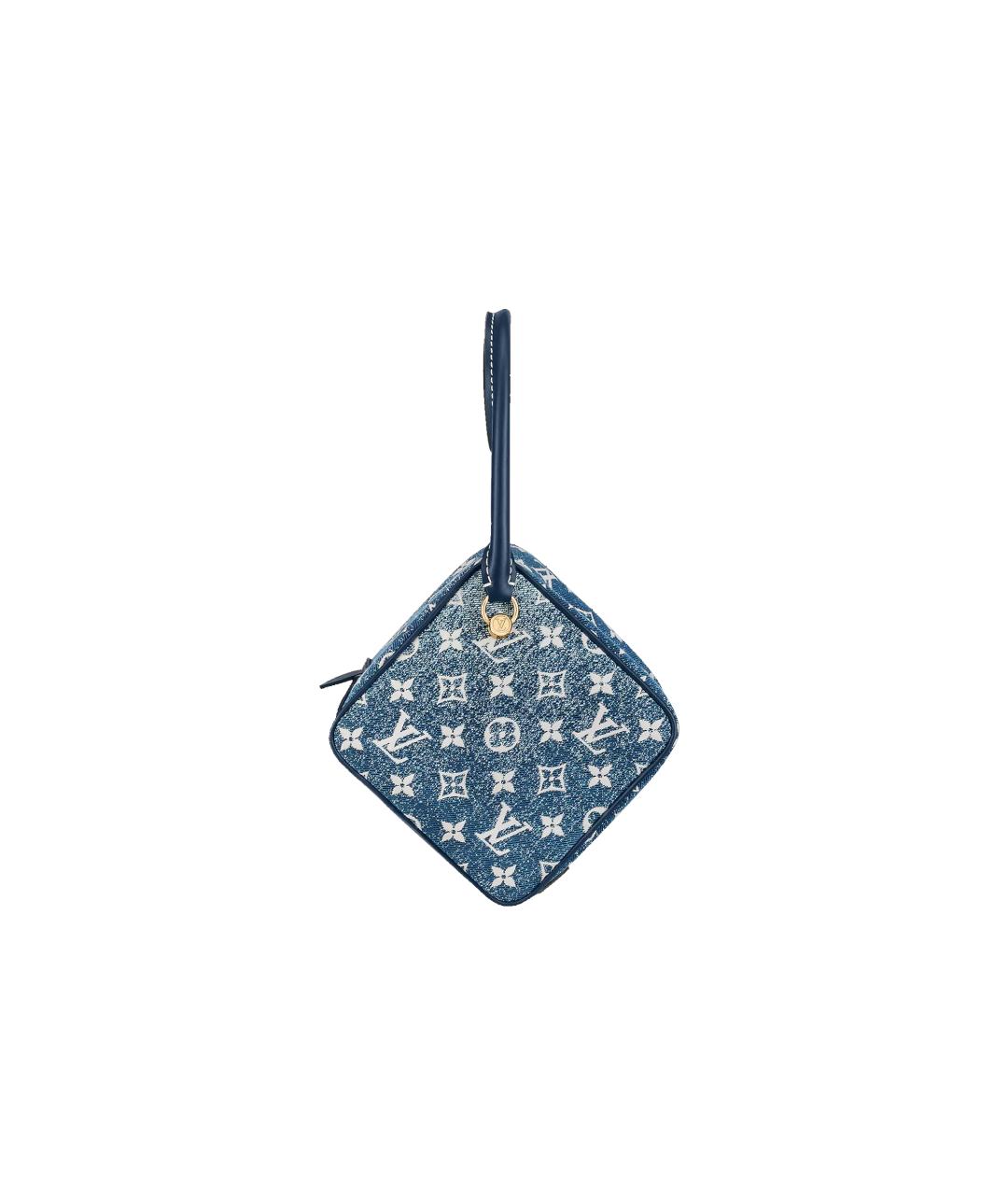 LOUIS VUITTON Синяя деним сумка с короткими ручками, фото 5