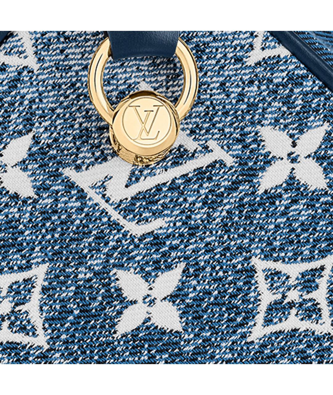 LOUIS VUITTON Синяя деним сумка с короткими ручками, фото 6