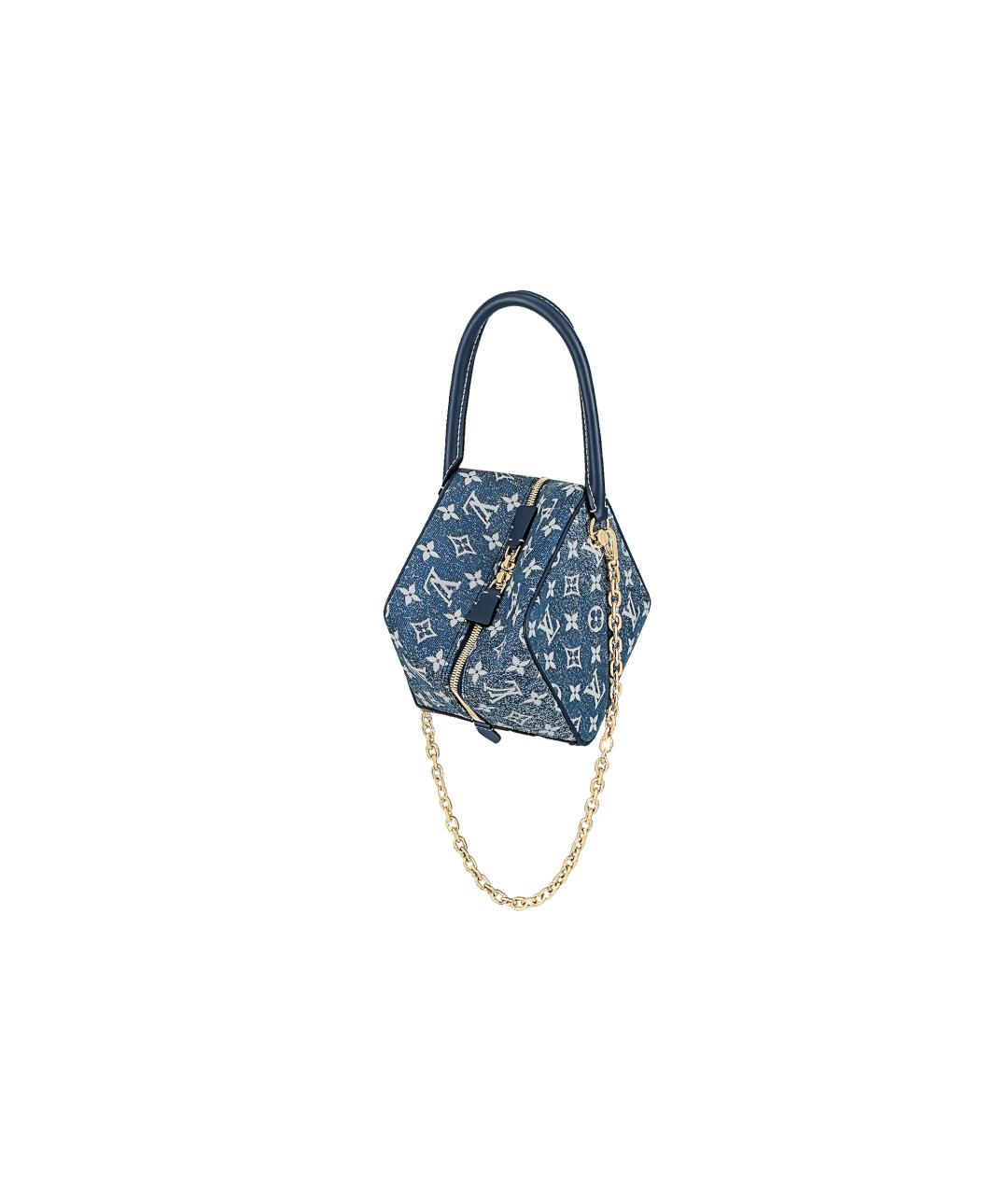 LOUIS VUITTON Синяя деним сумка с короткими ручками, фото 3