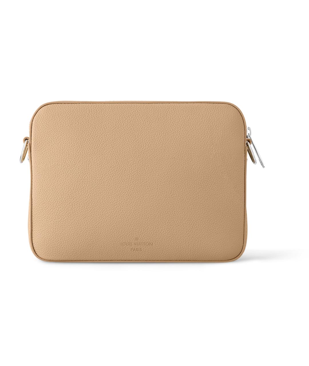 LOUIS VUITTON Бежевая кожаная сумка на плечо, фото 3