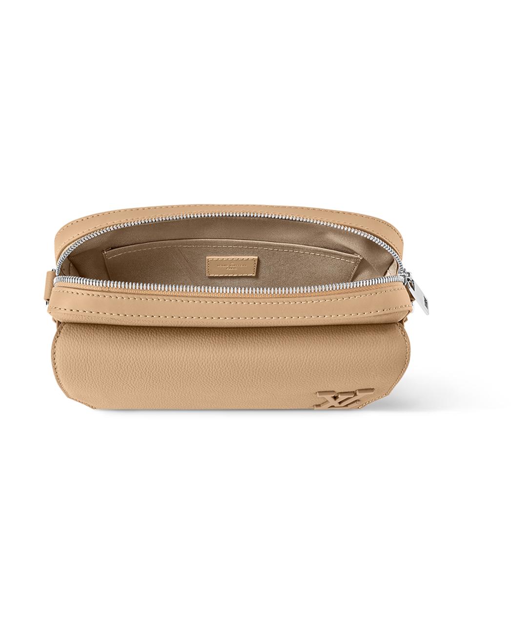 LOUIS VUITTON Бежевая кожаная сумка на плечо, фото 4