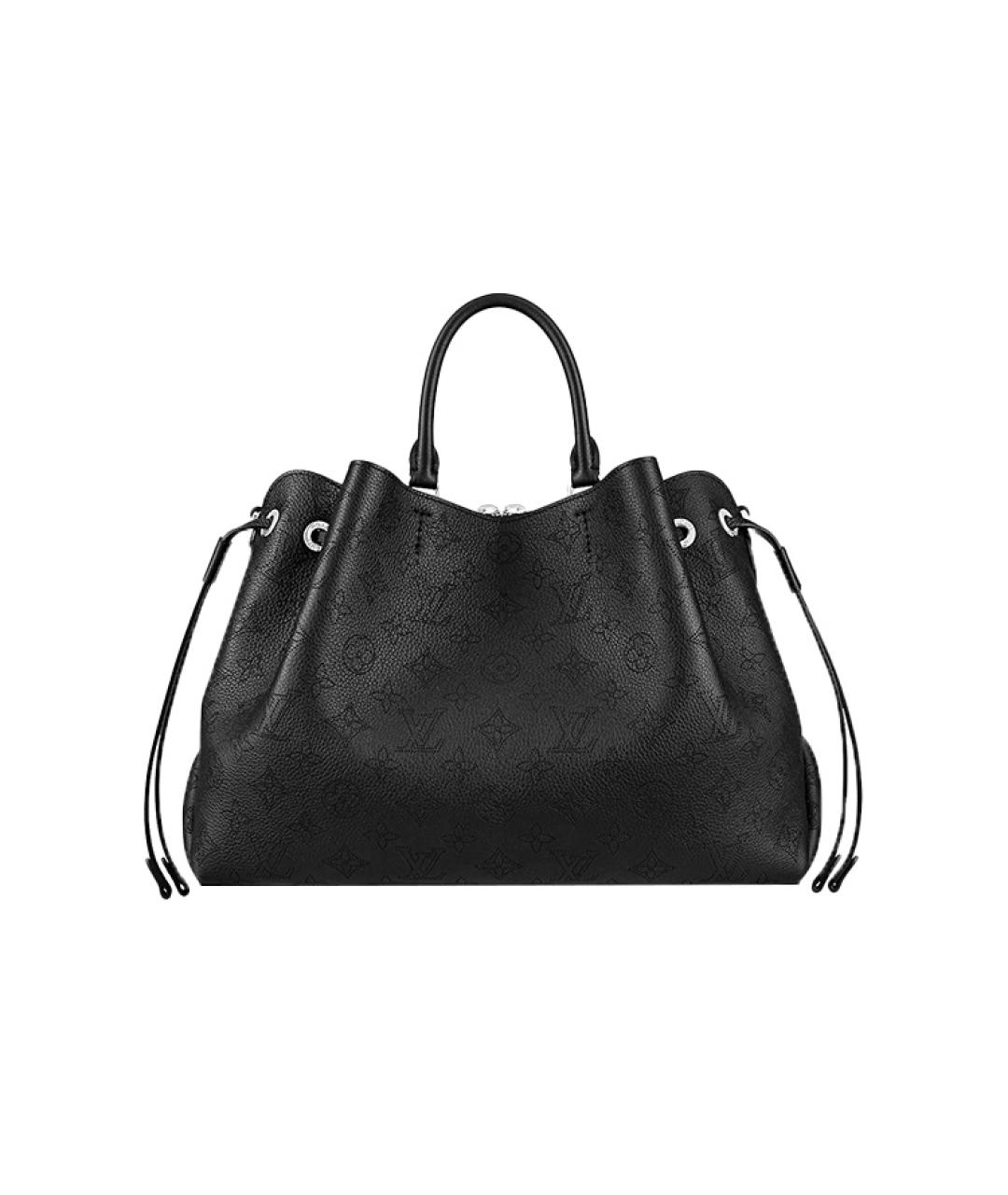 LOUIS VUITTON Черная кожаная сумка с короткими ручками, фото 3