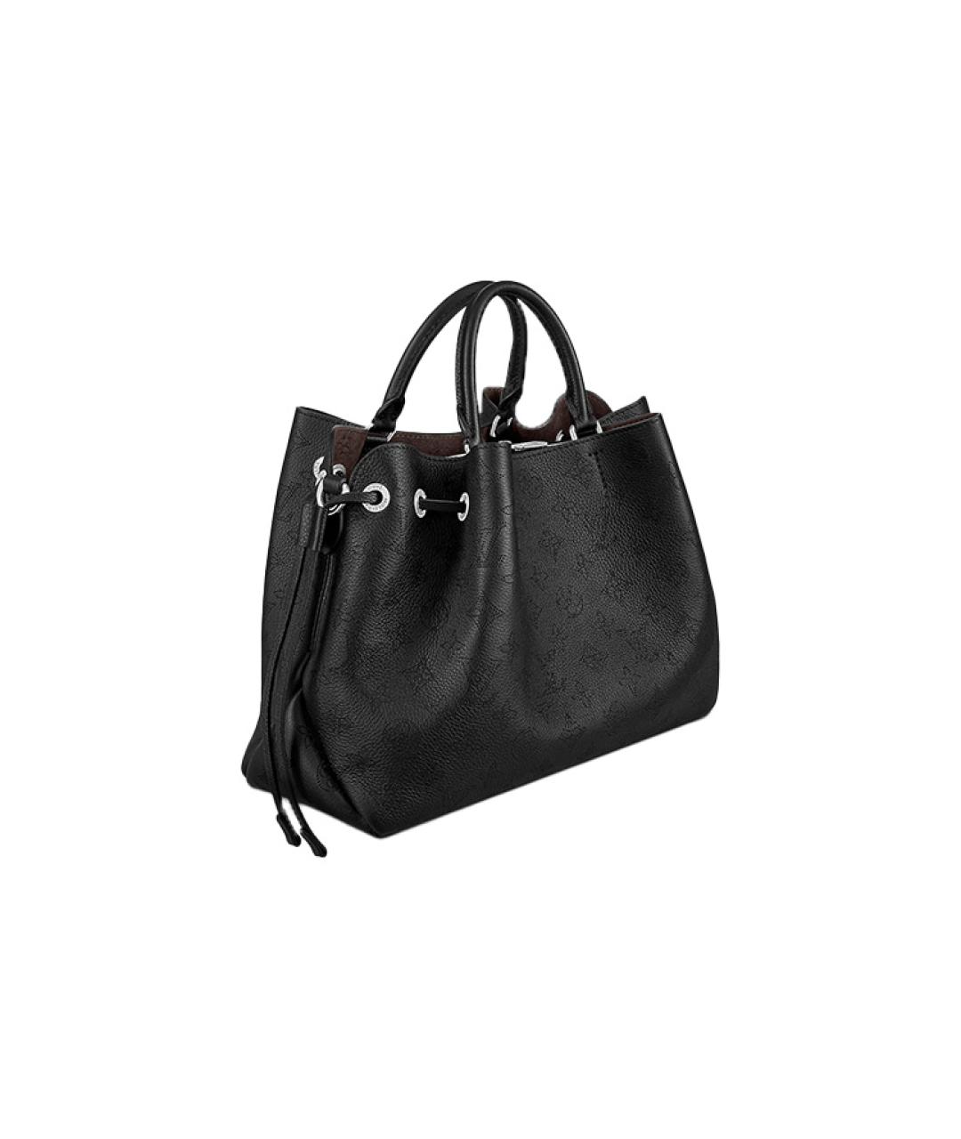 LOUIS VUITTON Черная кожаная сумка с короткими ручками, фото 2