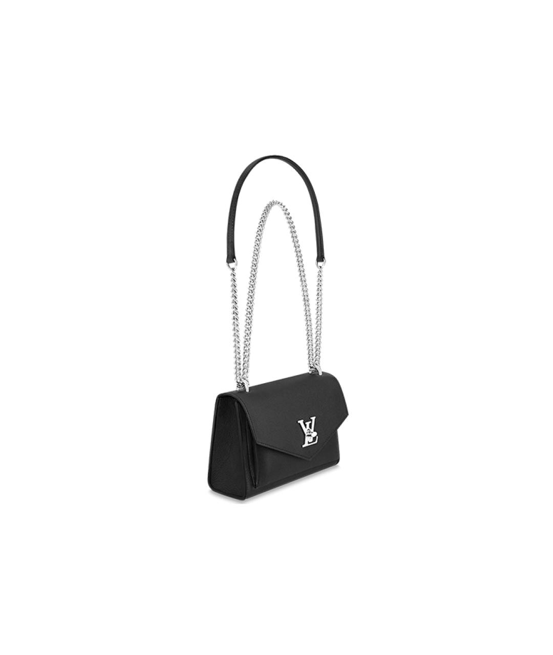 LOUIS VUITTON Черная кожаная сумка через плечо, фото 3