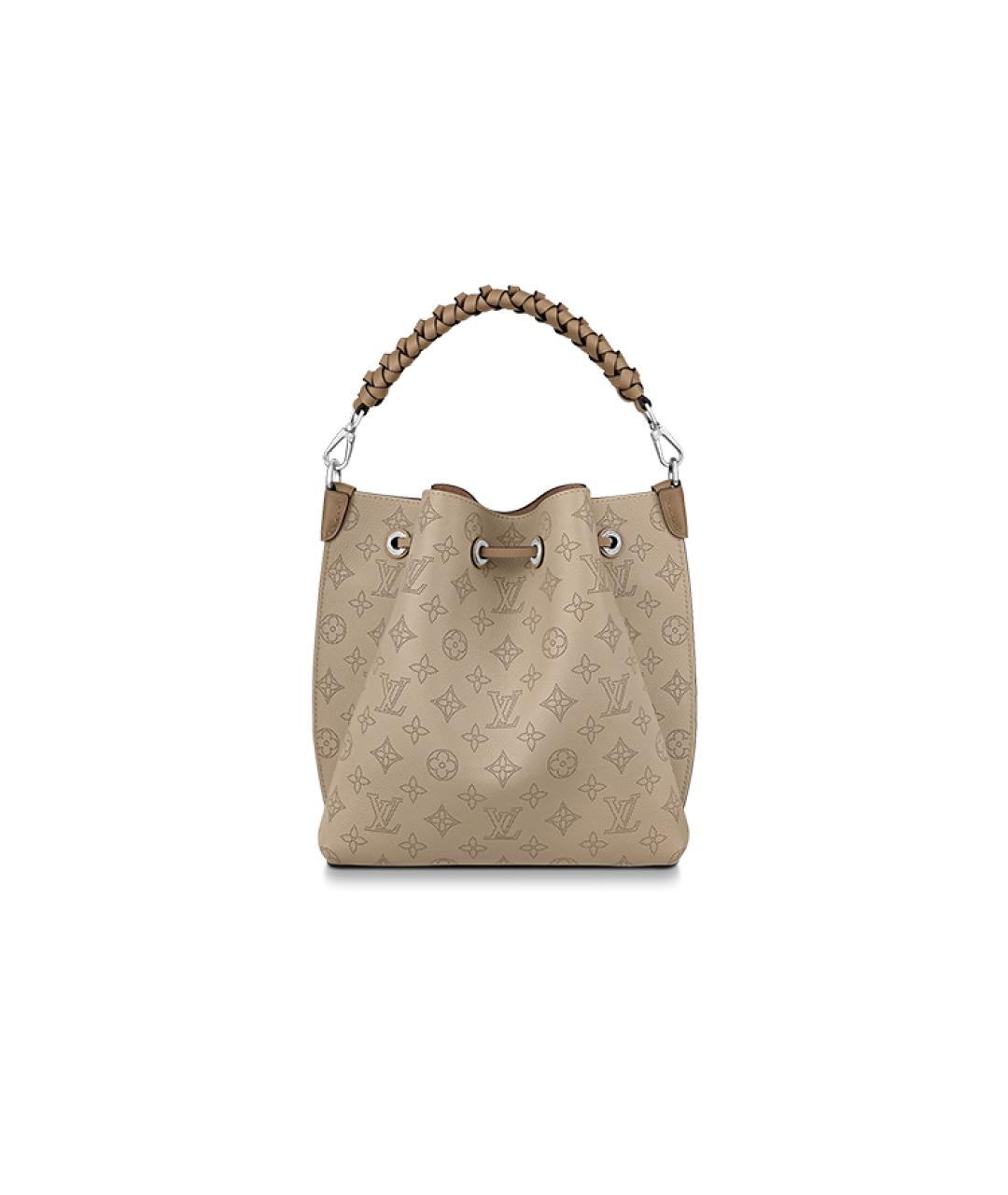 LOUIS VUITTON Бежевая кожаная сумка через плечо, фото 3