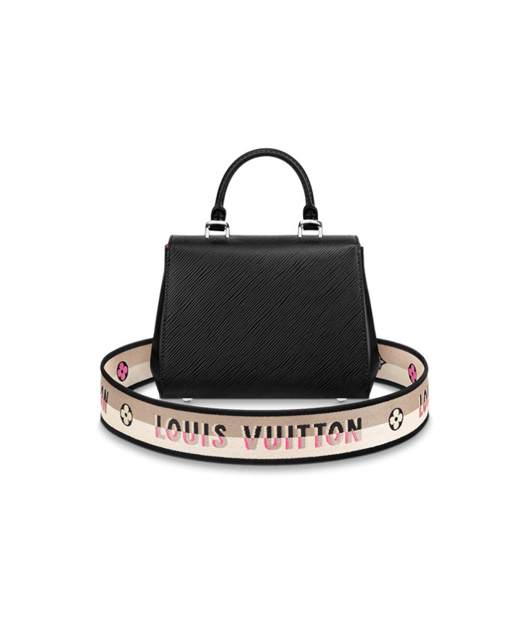 LOUIS VUITTON Черная кожаная сумка с короткими ручками, фото 2