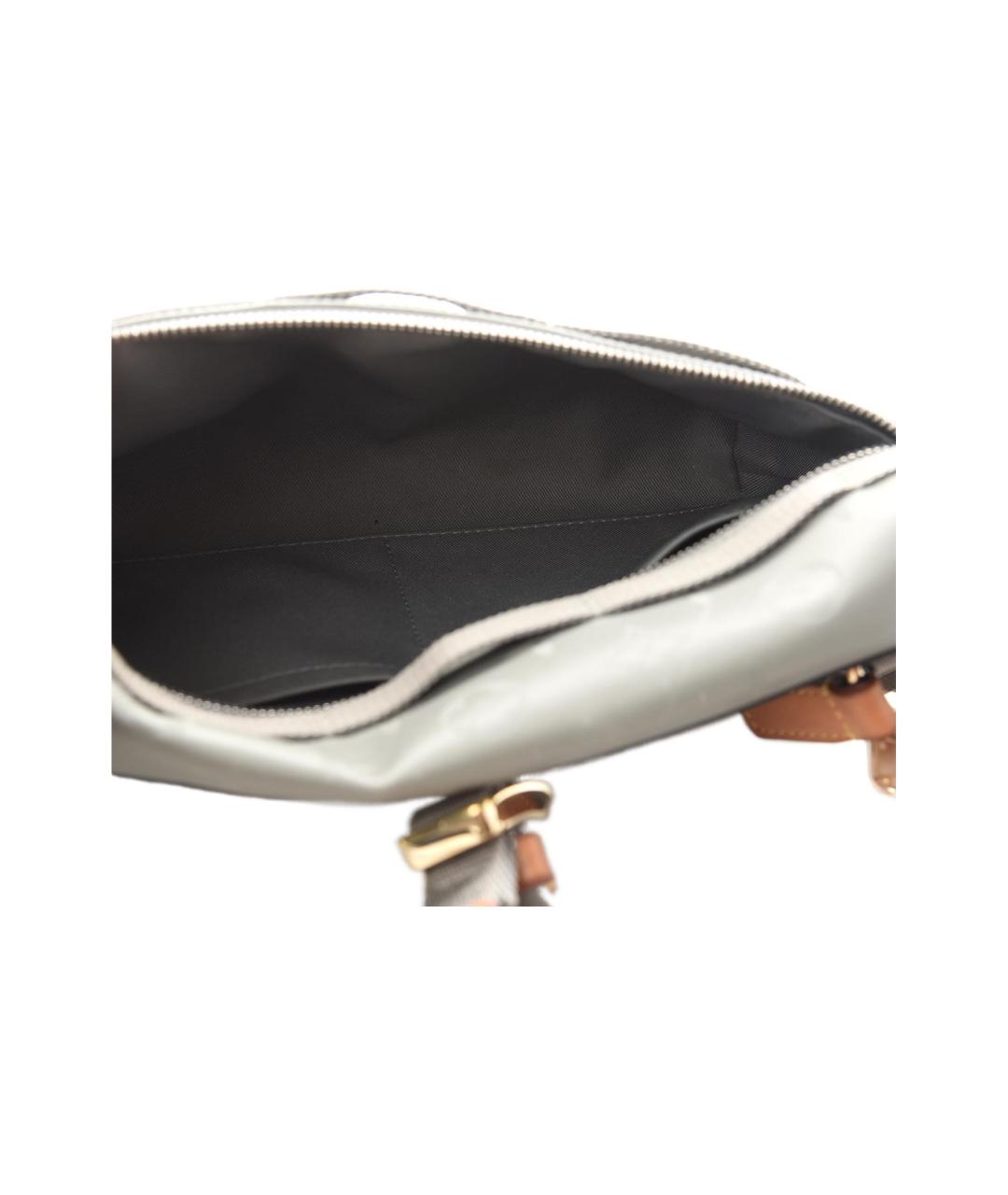 LOUIS VUITTON Серая кожаная сумка на плечо, фото 4