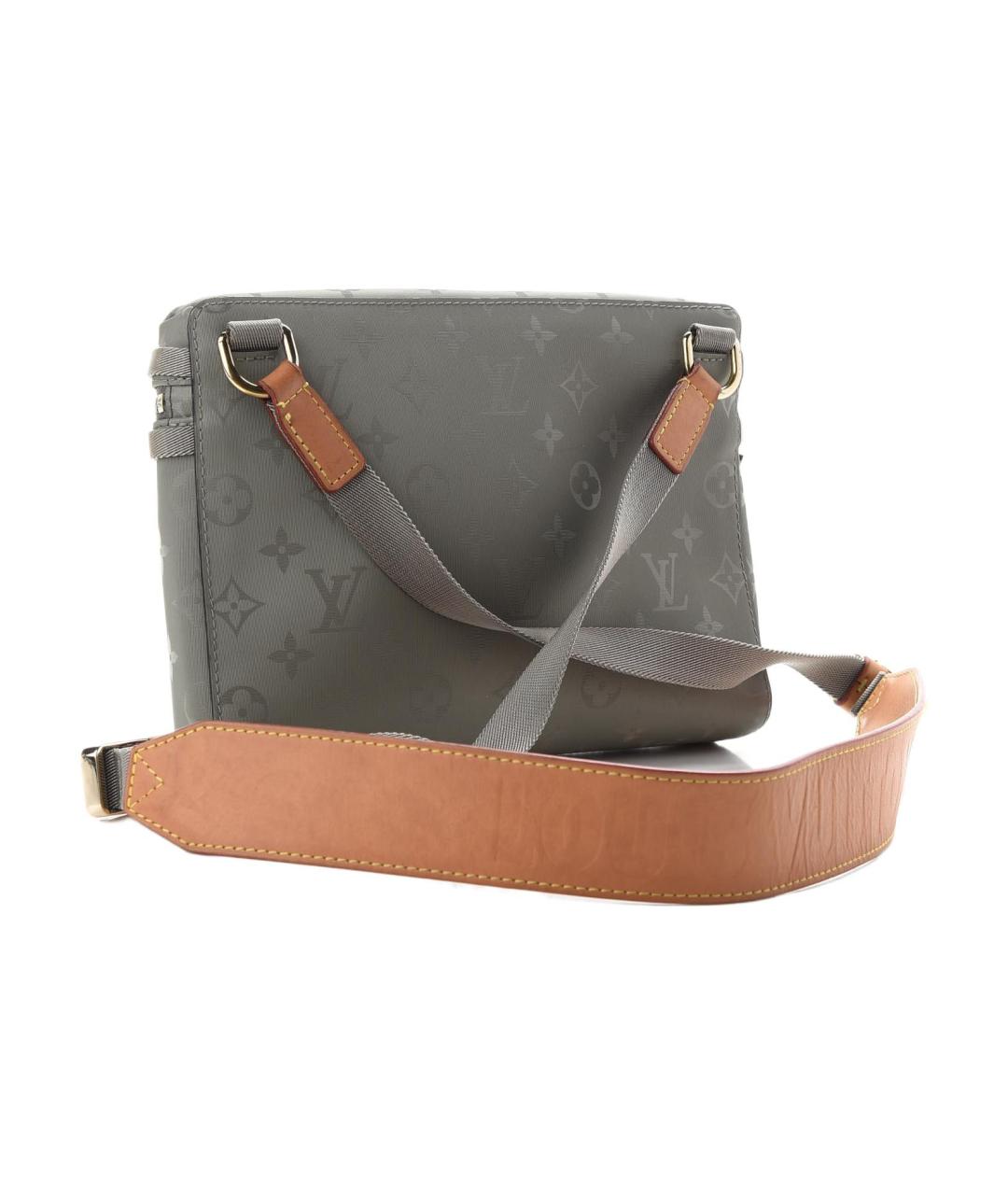 LOUIS VUITTON Серая кожаная сумка на плечо, фото 3