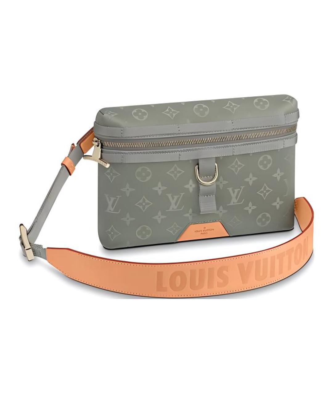 LOUIS VUITTON Серая кожаная сумка на плечо, фото 1