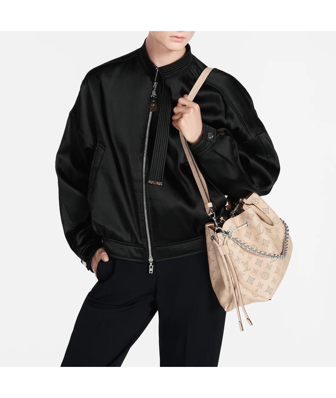 LOUIS VUITTON Бежевая кожаная сумка с короткими ручками, фото 6