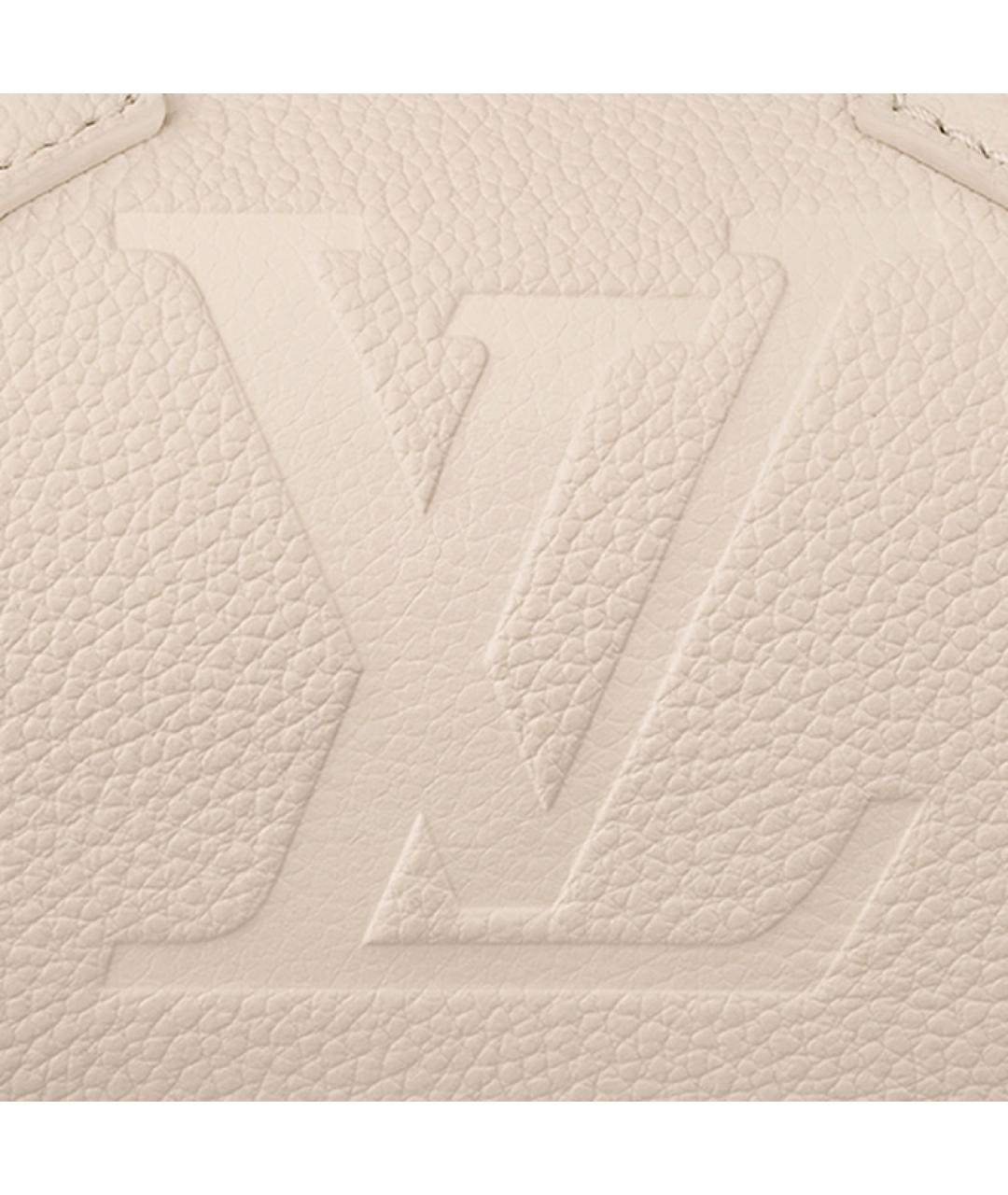 LOUIS VUITTON Бежевая кожаная сумка через плечо, фото 5