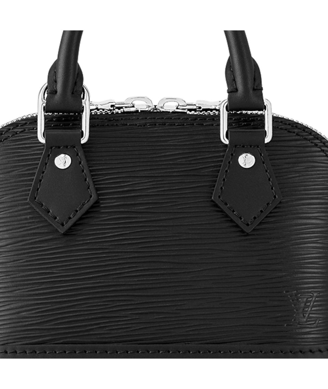 LOUIS VUITTON Черная кожаная сумка с короткими ручками, фото 2