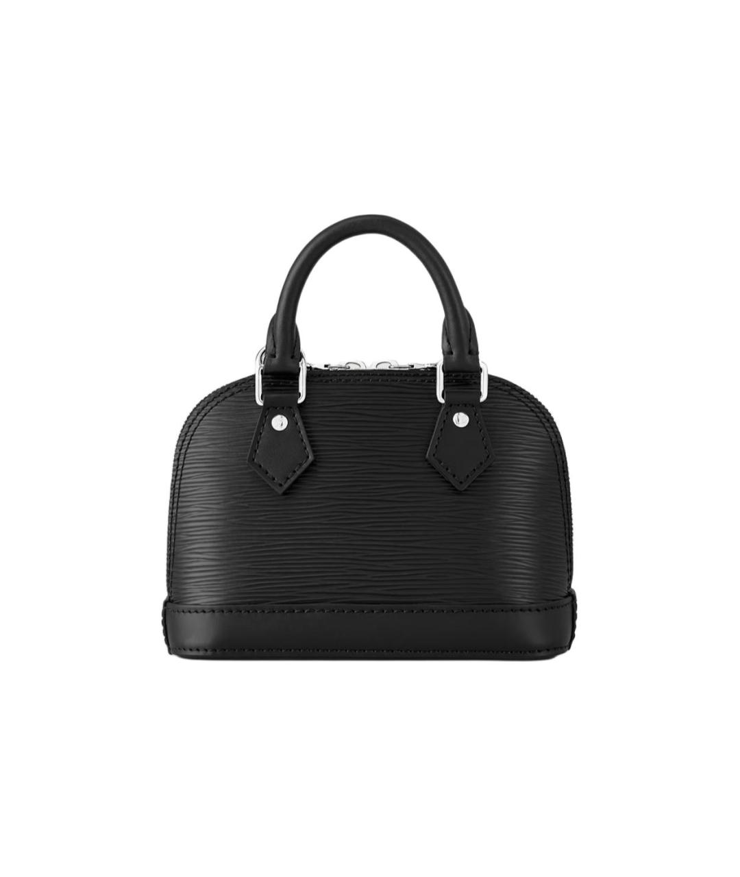 LOUIS VUITTON Черная кожаная сумка с короткими ручками, фото 3