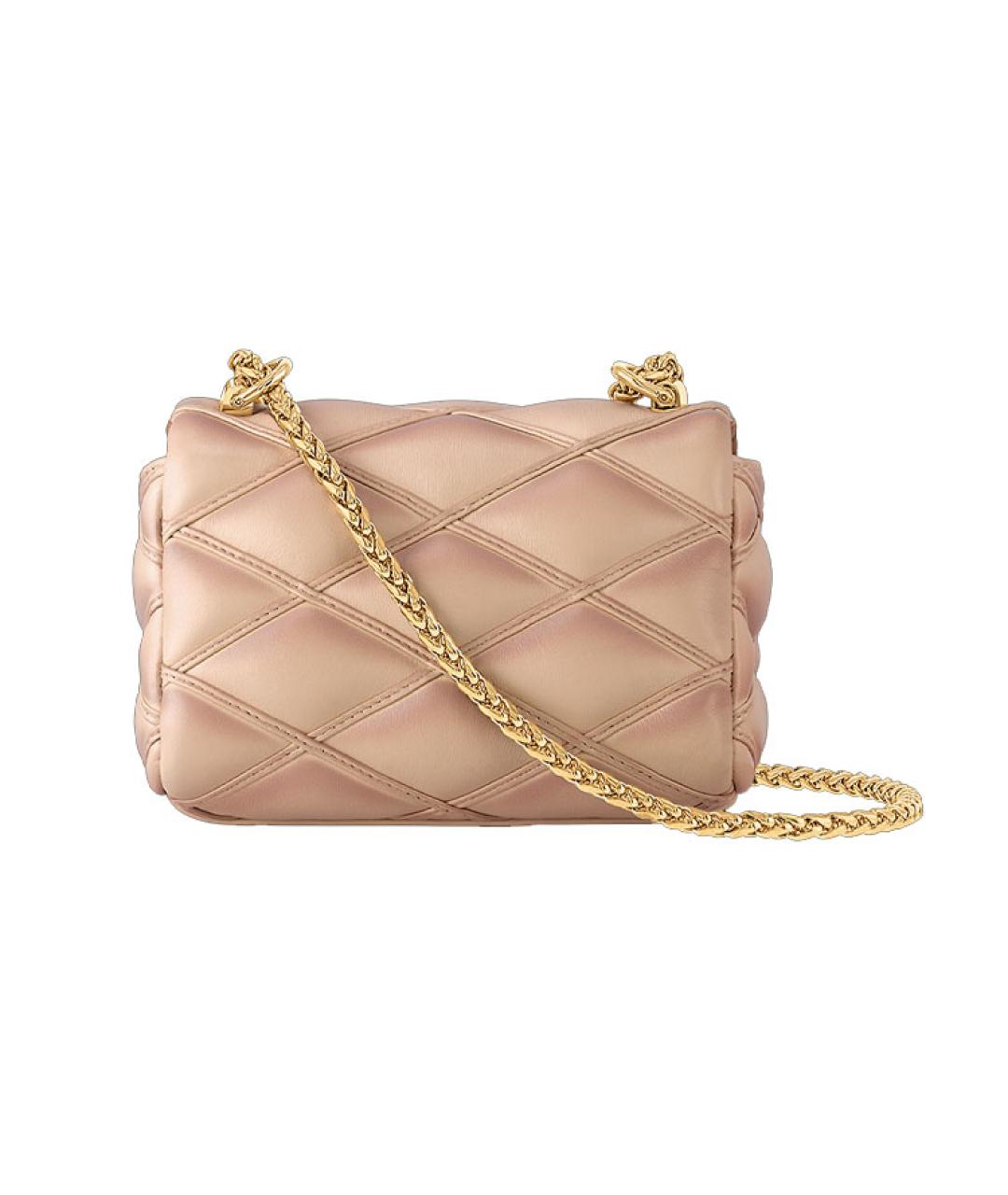 LOUIS VUITTON Бежевая кожаная сумка через плечо, фото 3