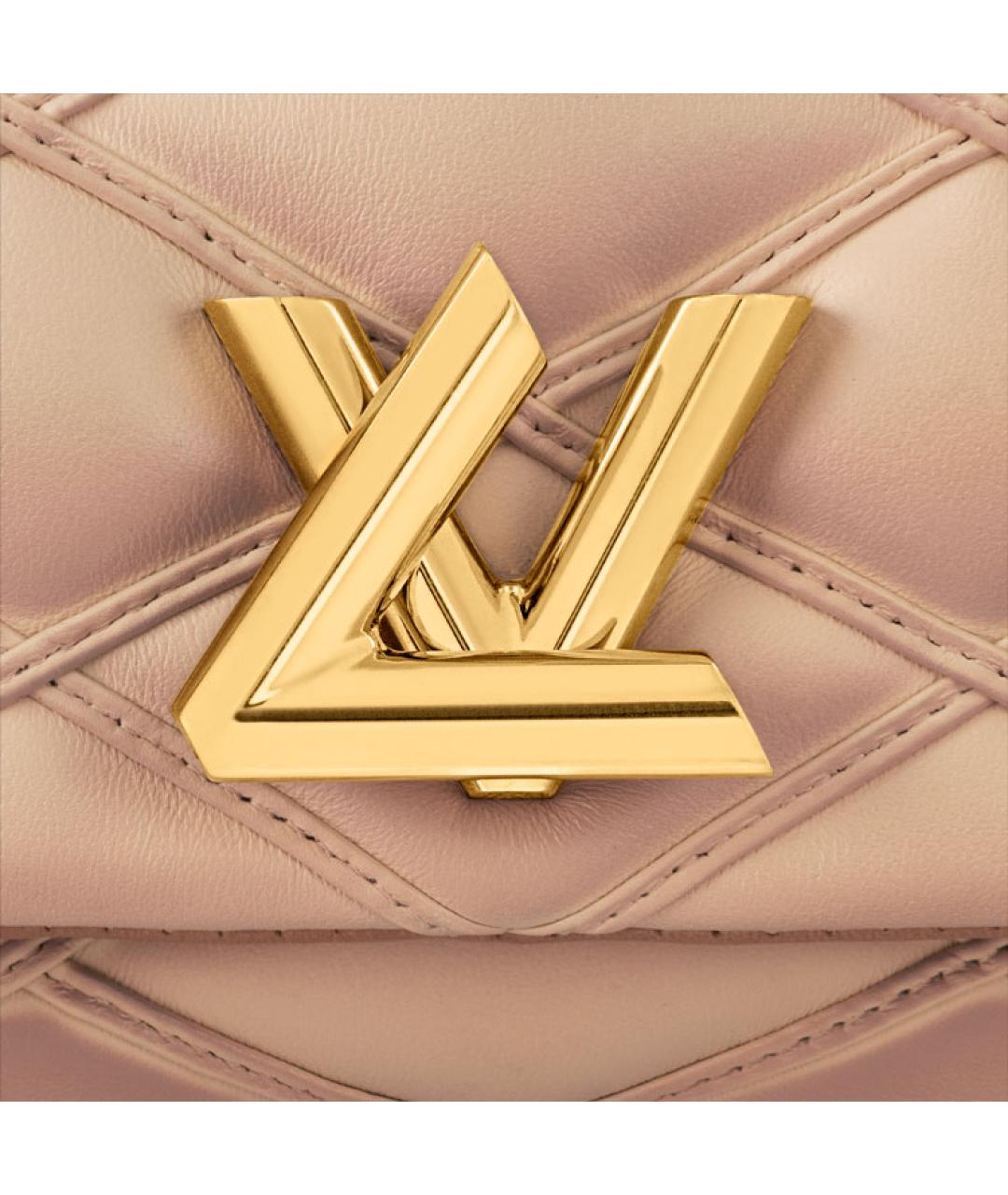 LOUIS VUITTON Бежевая кожаная сумка через плечо, фото 6