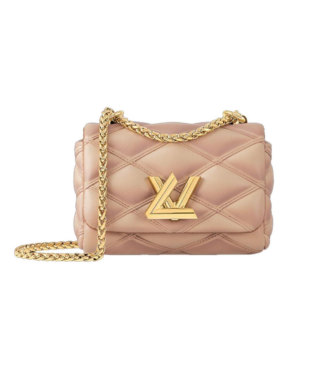 LOUIS VUITTON Бежевая кожаная сумка через плечо, фото 1