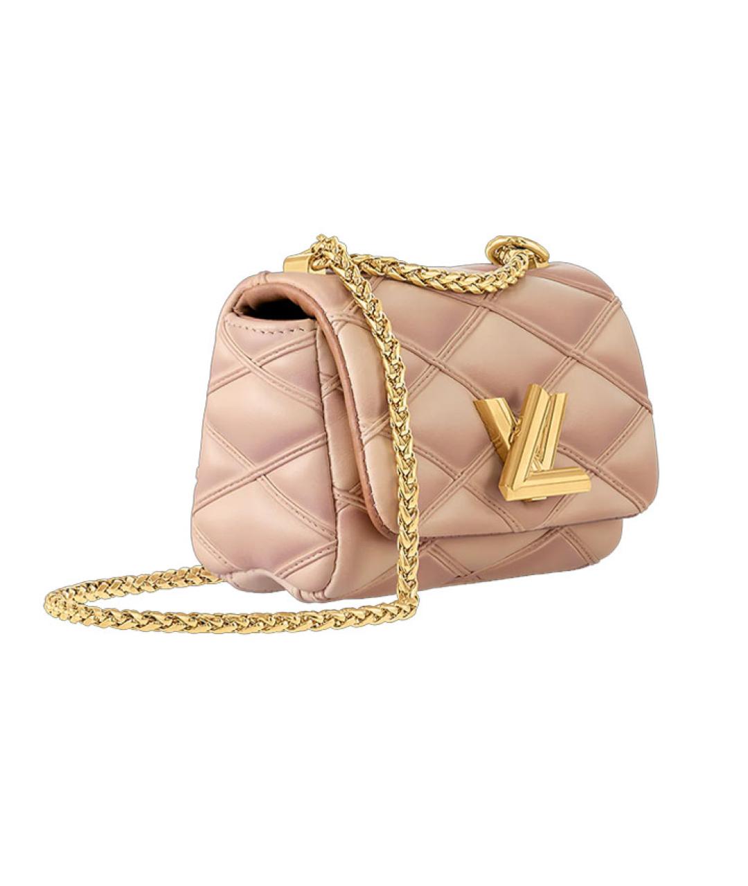 LOUIS VUITTON Бежевая кожаная сумка через плечо, фото 2
