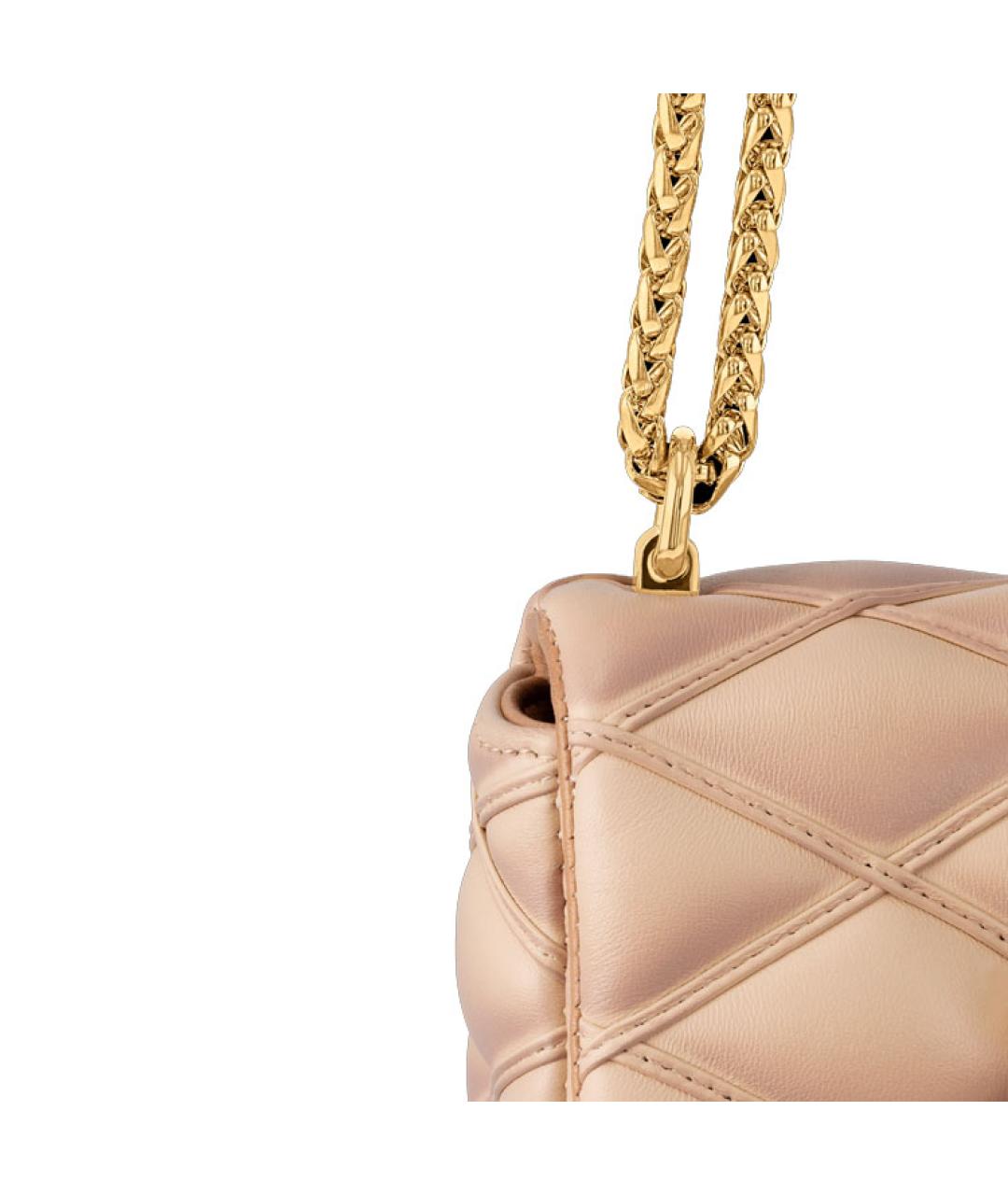 LOUIS VUITTON Бежевая кожаная сумка через плечо, фото 5