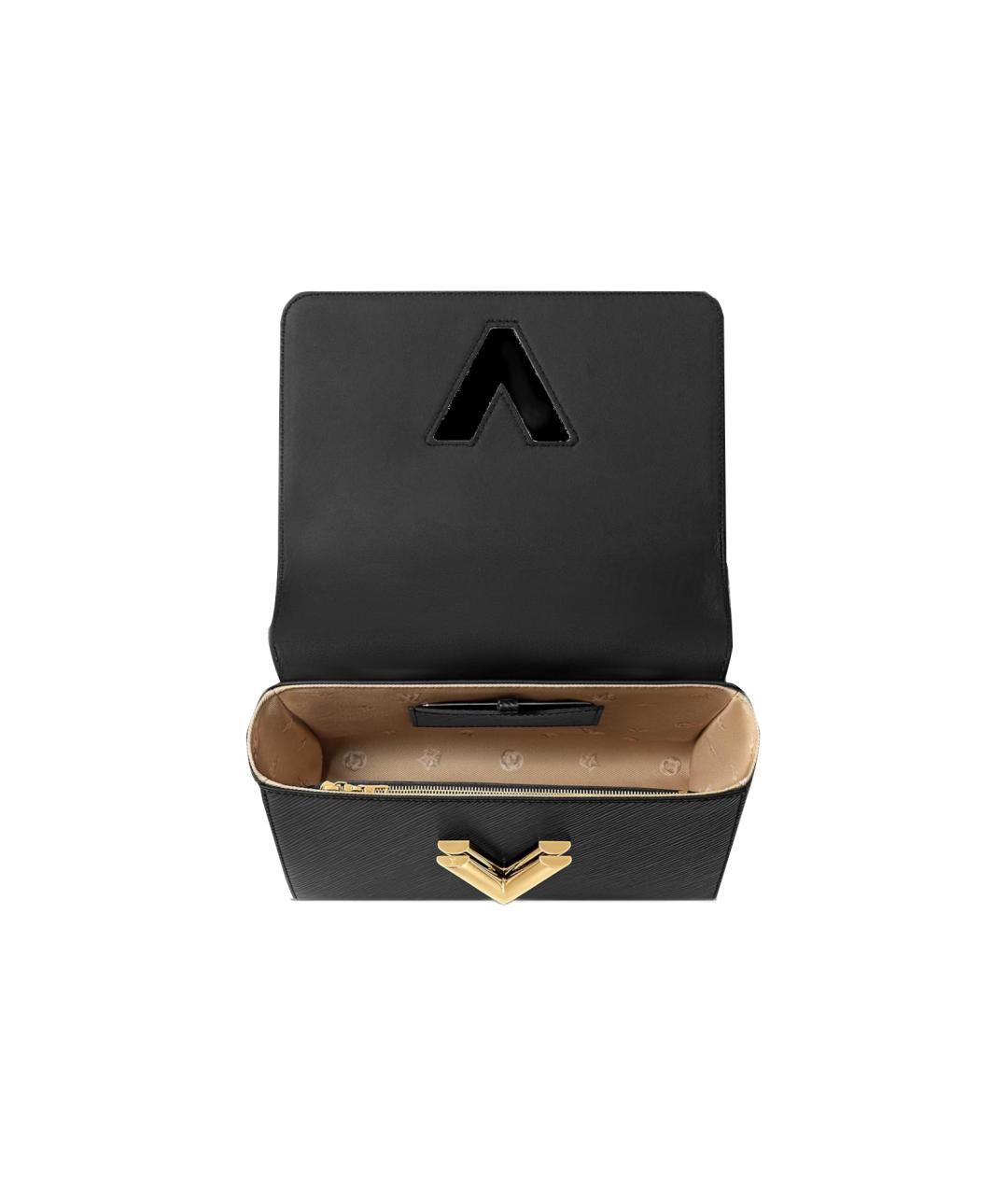 LOUIS VUITTON Черная кожаная сумка через плечо, фото 4