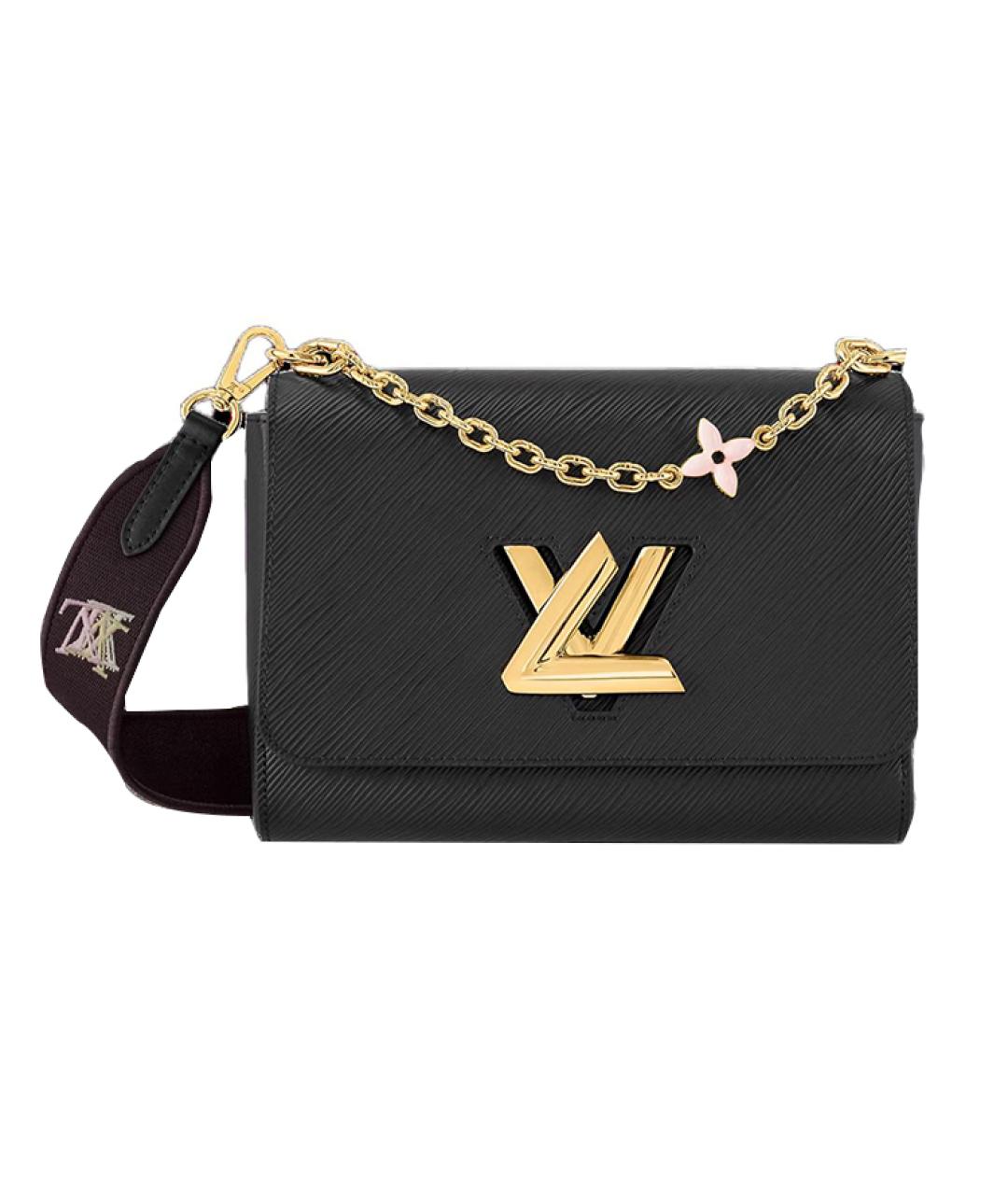 LOUIS VUITTON Черная кожаная сумка через плечо, фото 1