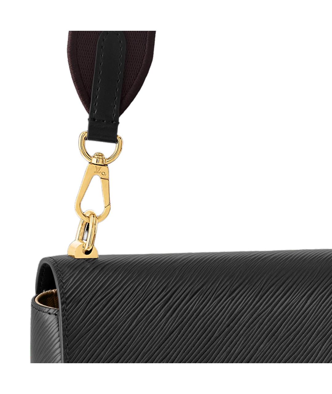 LOUIS VUITTON Черная кожаная сумка через плечо, фото 7