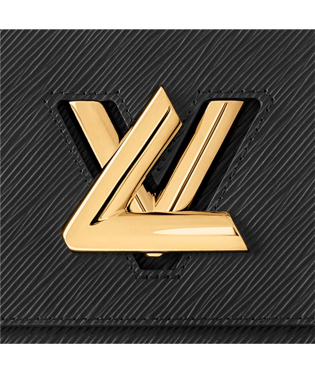 LOUIS VUITTON Черная кожаная сумка через плечо, фото 6