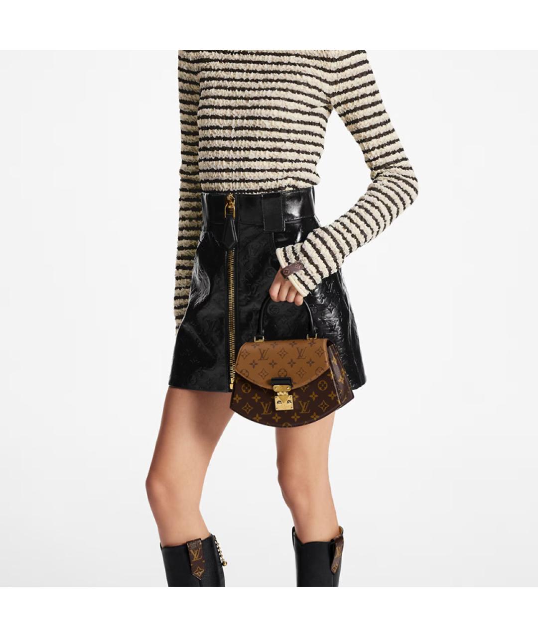 LOUIS VUITTON Коричневая сумка с короткими ручками, фото 8