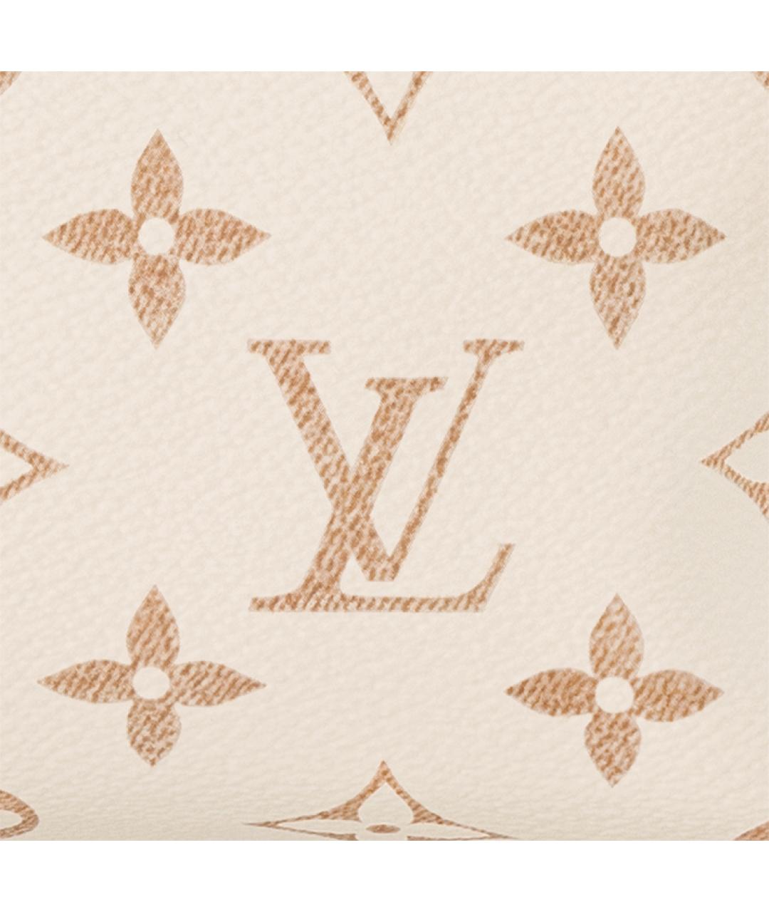 LOUIS VUITTON Бежевая кожаная сумка с короткими ручками, фото 6