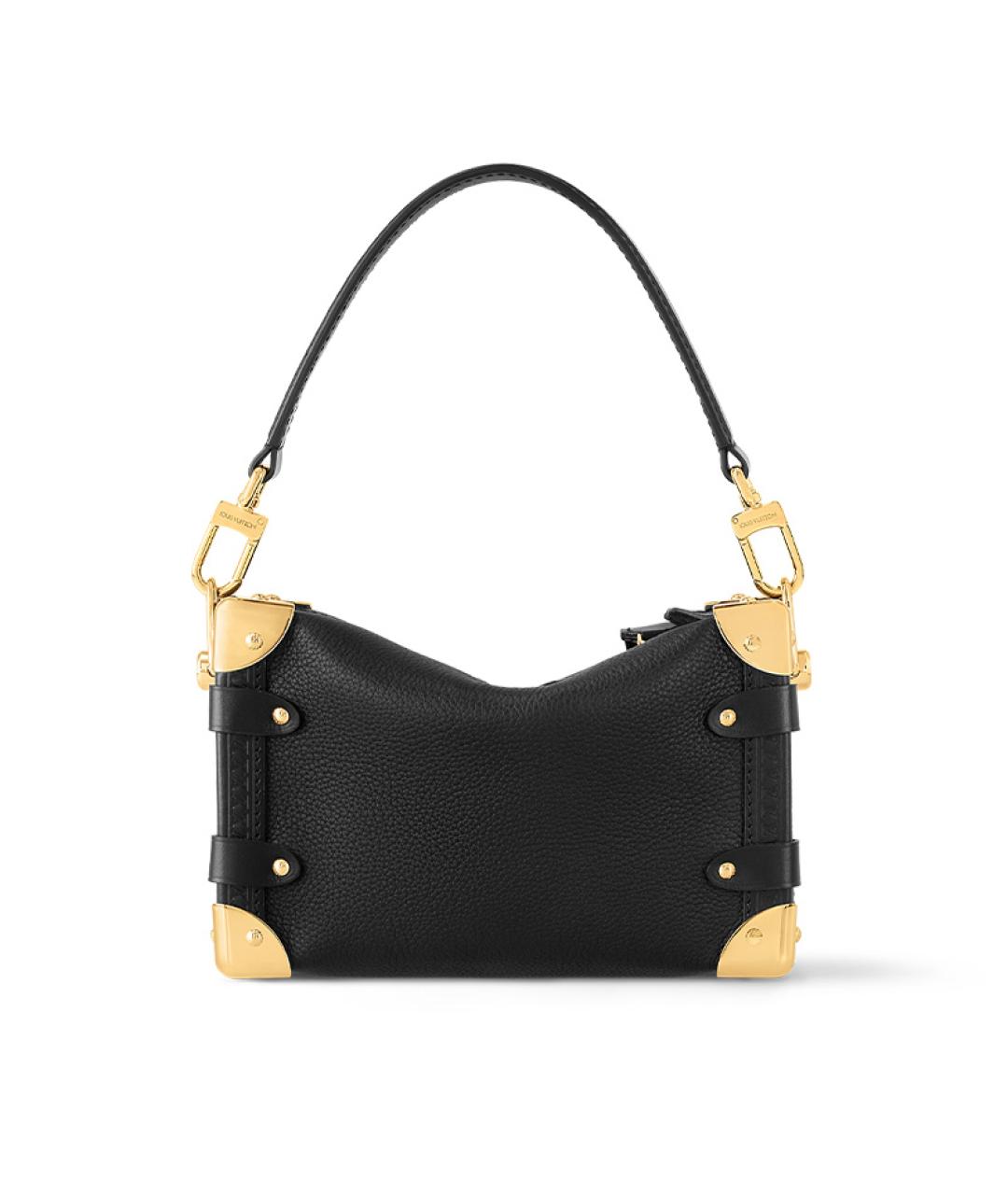 LOUIS VUITTON Черная кожаная сумка через плечо, фото 3