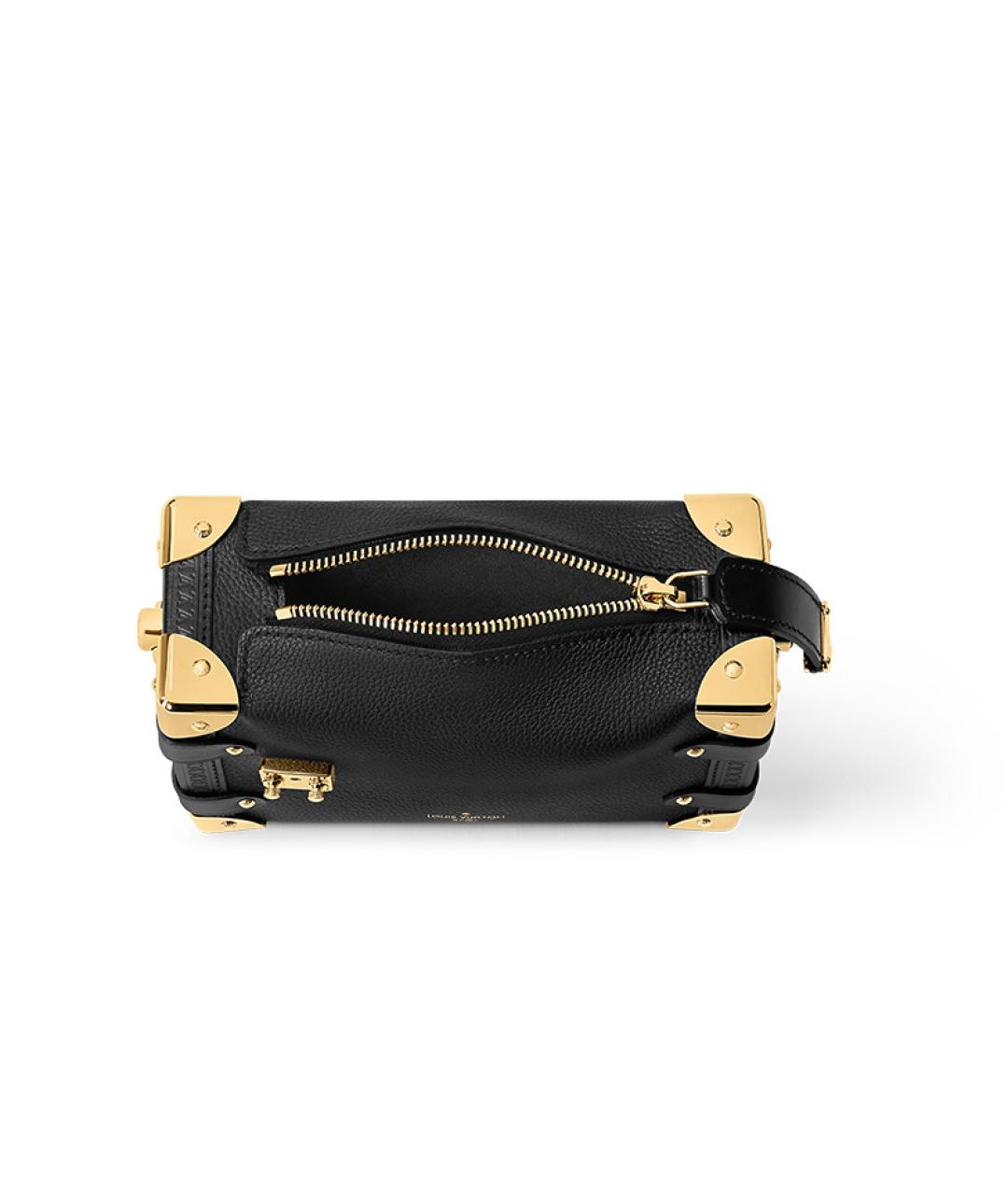LOUIS VUITTON Черная кожаная сумка через плечо, фото 4