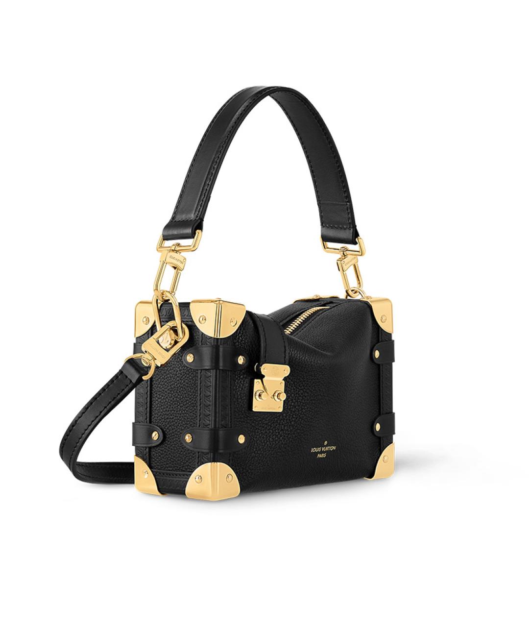 LOUIS VUITTON Черная кожаная сумка через плечо, фото 2
