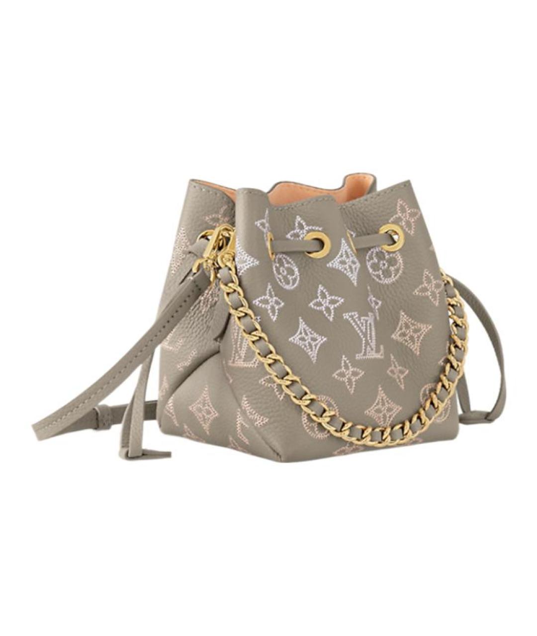 LOUIS VUITTON Серая кожаная сумка через плечо, фото 2