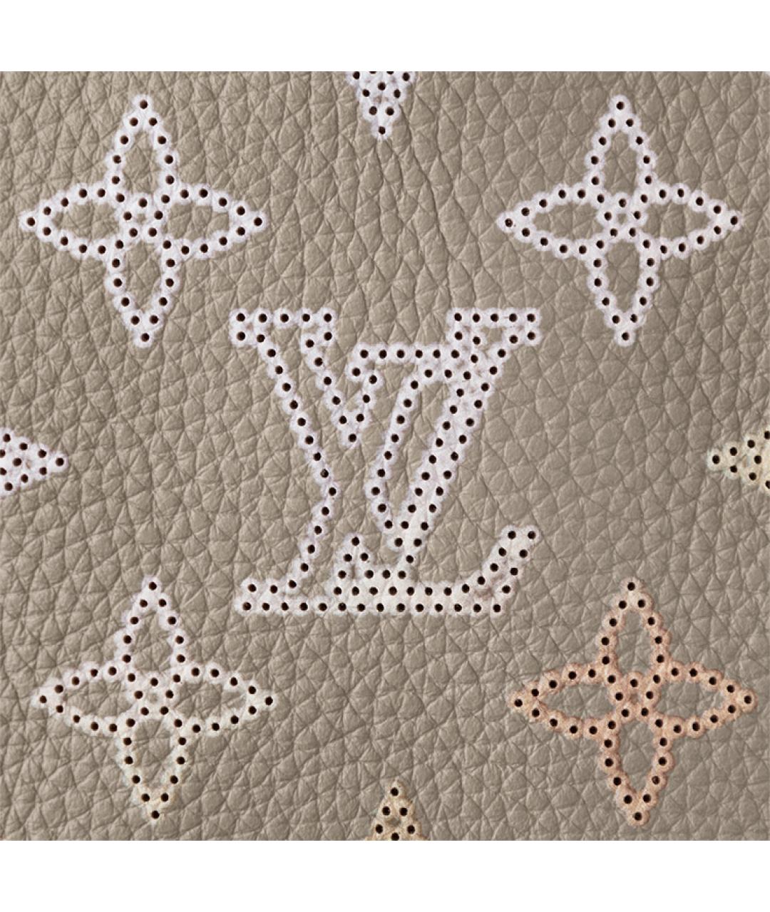 LOUIS VUITTON Серая кожаная сумка через плечо, фото 5