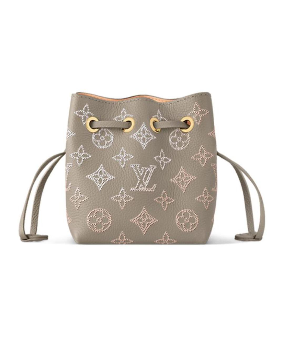 LOUIS VUITTON Серая кожаная сумка через плечо, фото 3