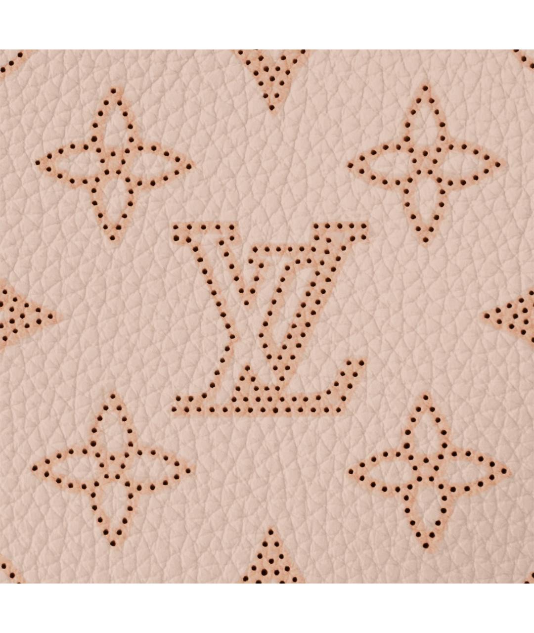 LOUIS VUITTON Бежевая кожаная сумка с короткими ручками, фото 7