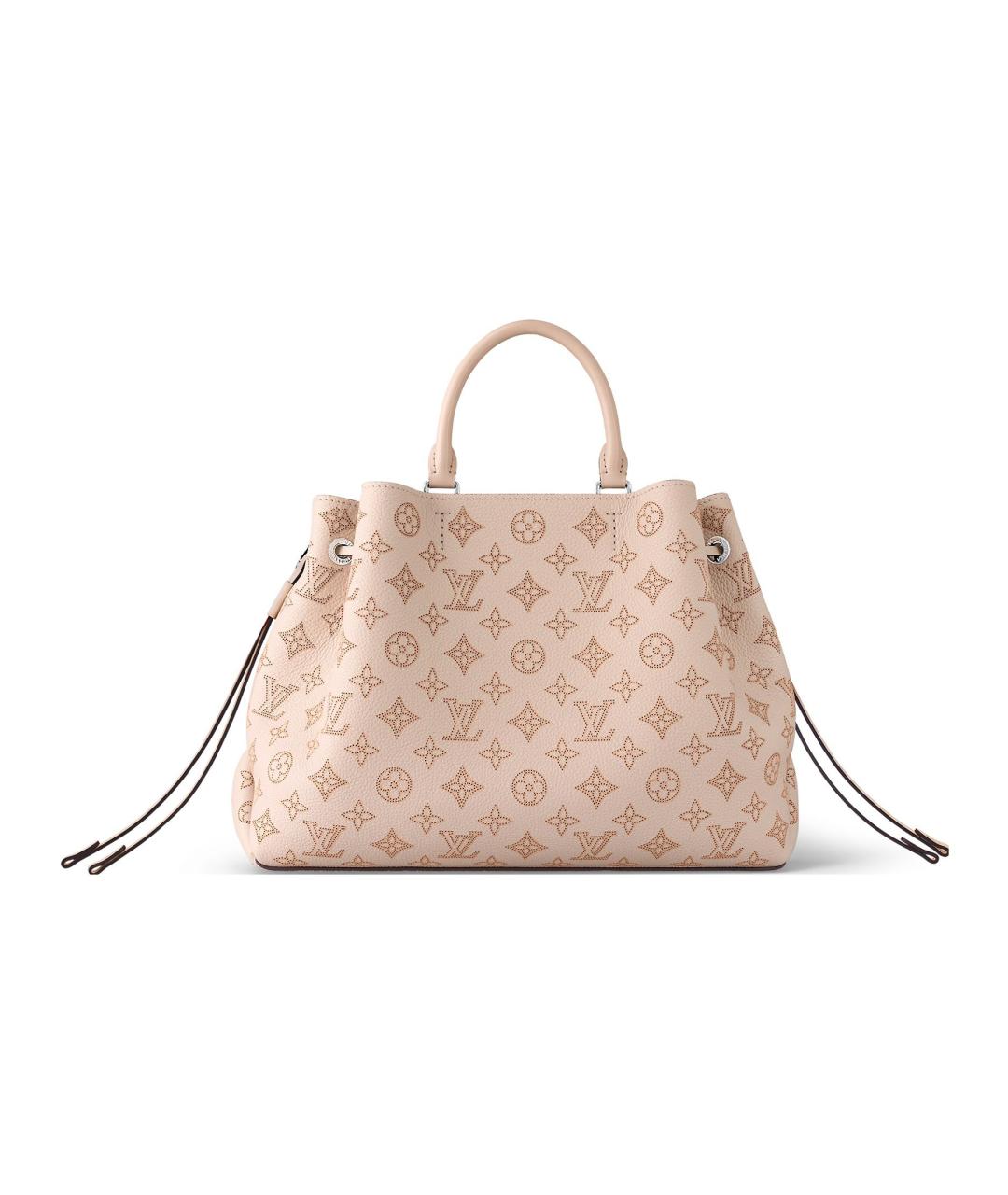 LOUIS VUITTON Бежевая кожаная сумка с короткими ручками, фото 3